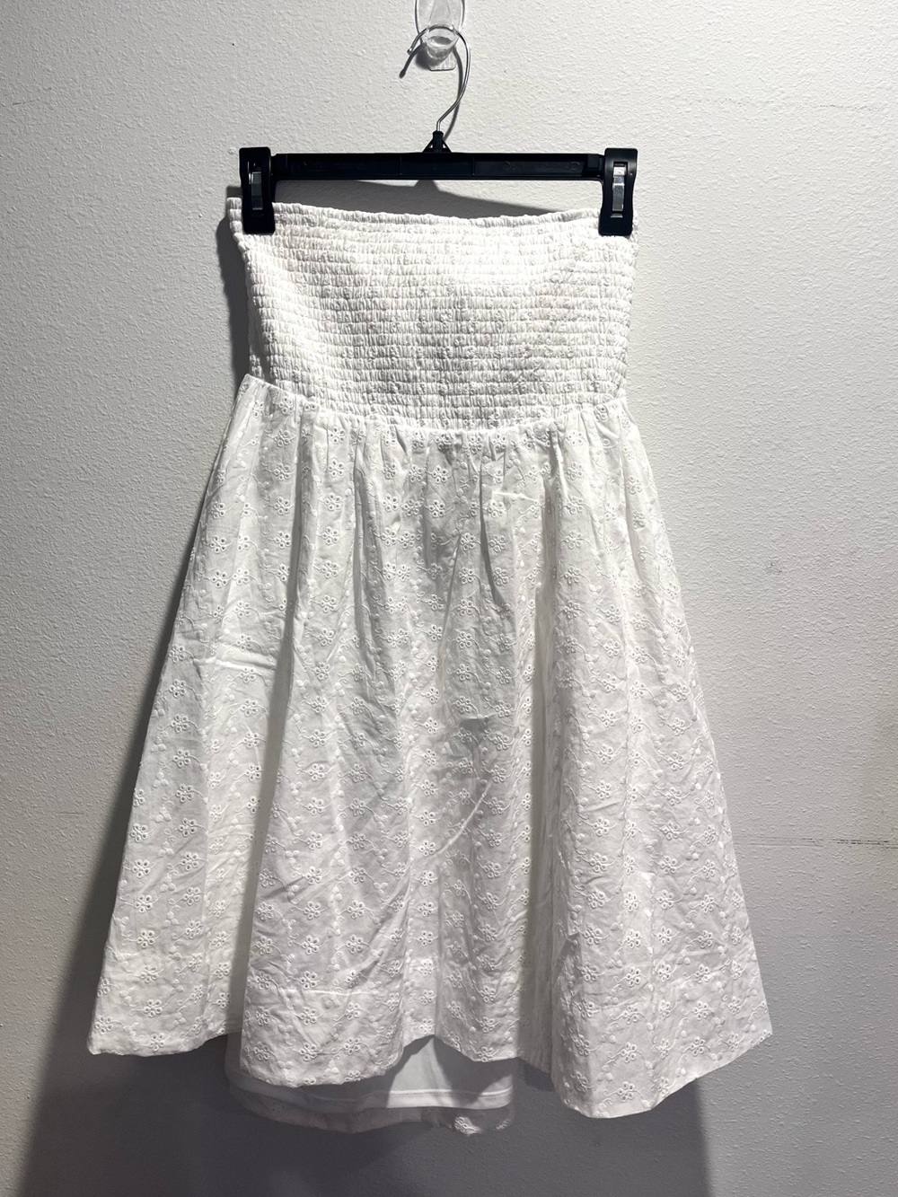 Altard State White Eyelit Strapless Dress